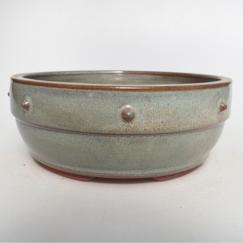 Bonsaischale aus Keramik 17 x 17 x 6,5 cm, grün