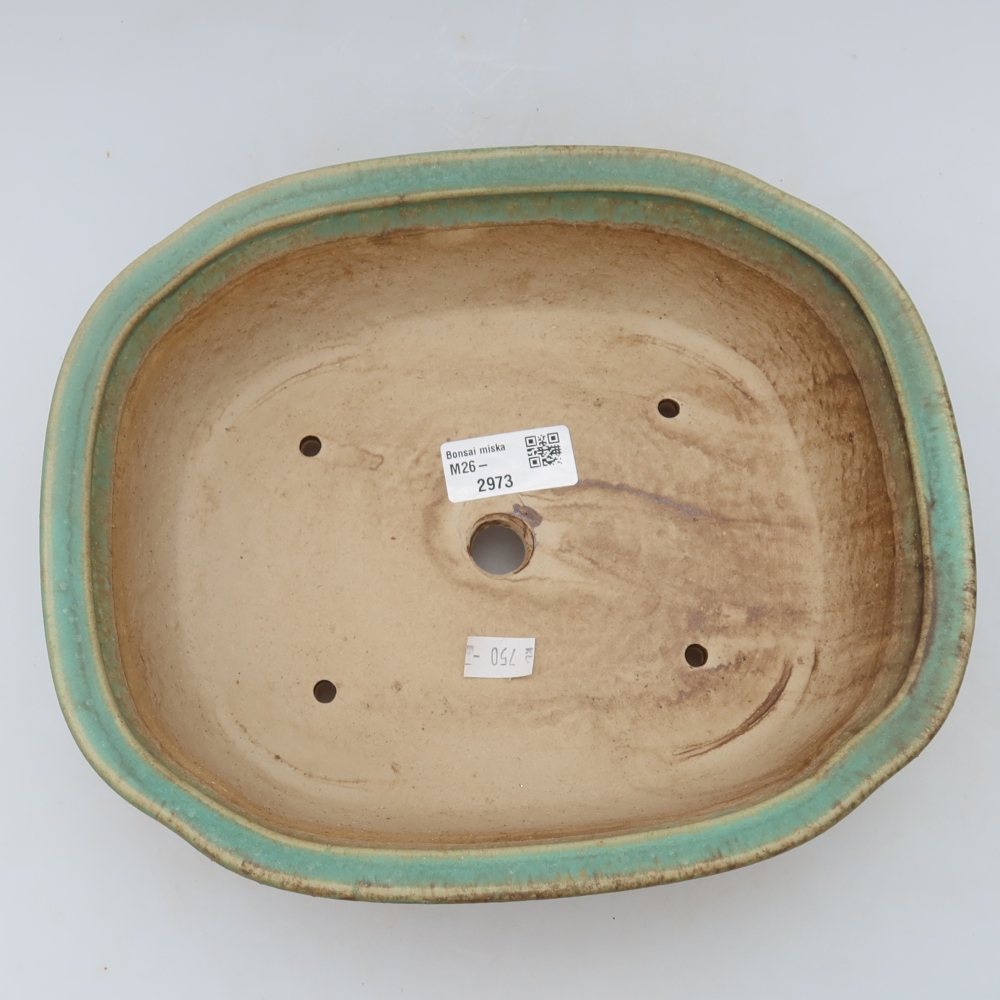 Bonsaischale aus Keramik 25 x 21 x 8 cm, grün