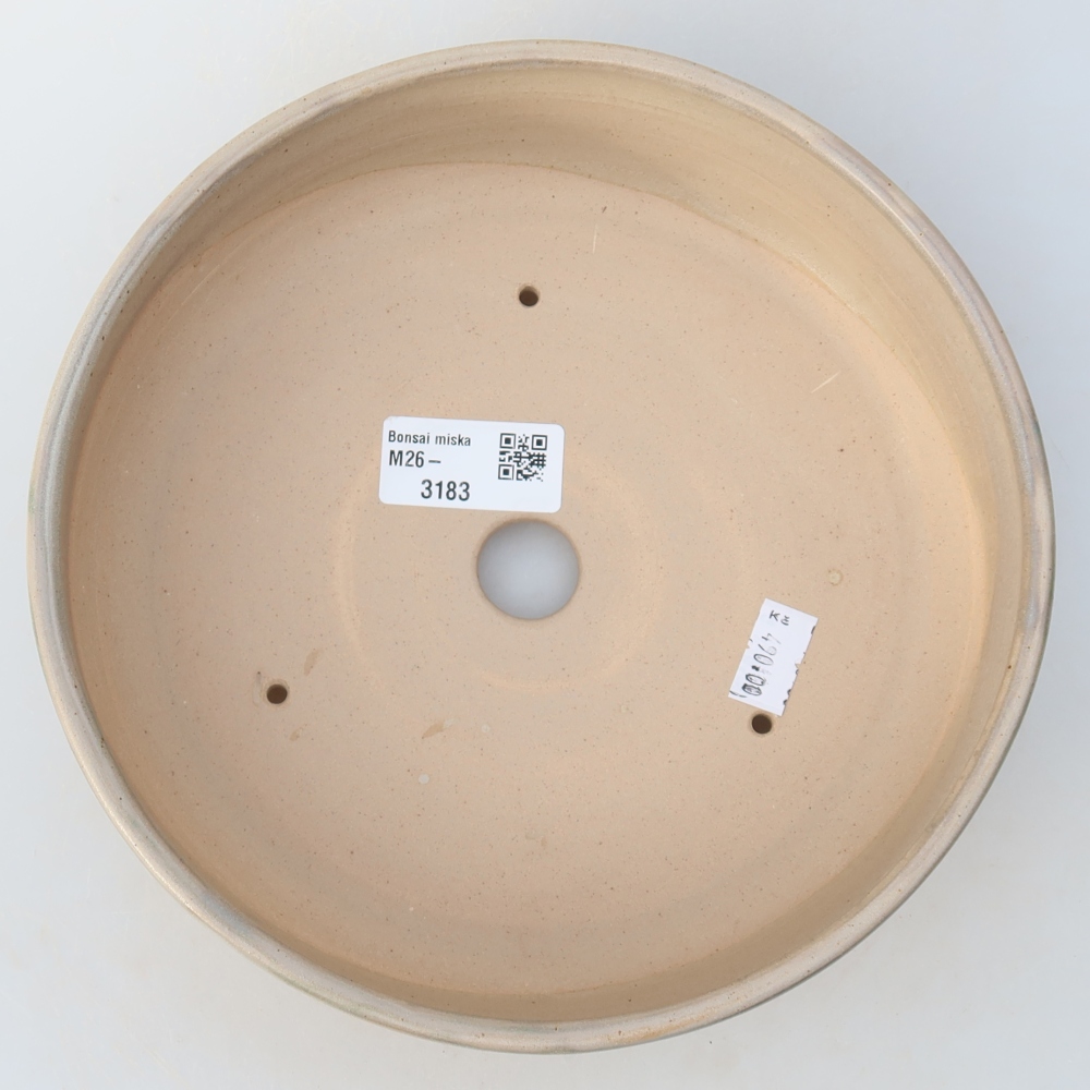 Bonsaischale aus Keramik 20 x 20 x 5,5 cm, Farbe beige