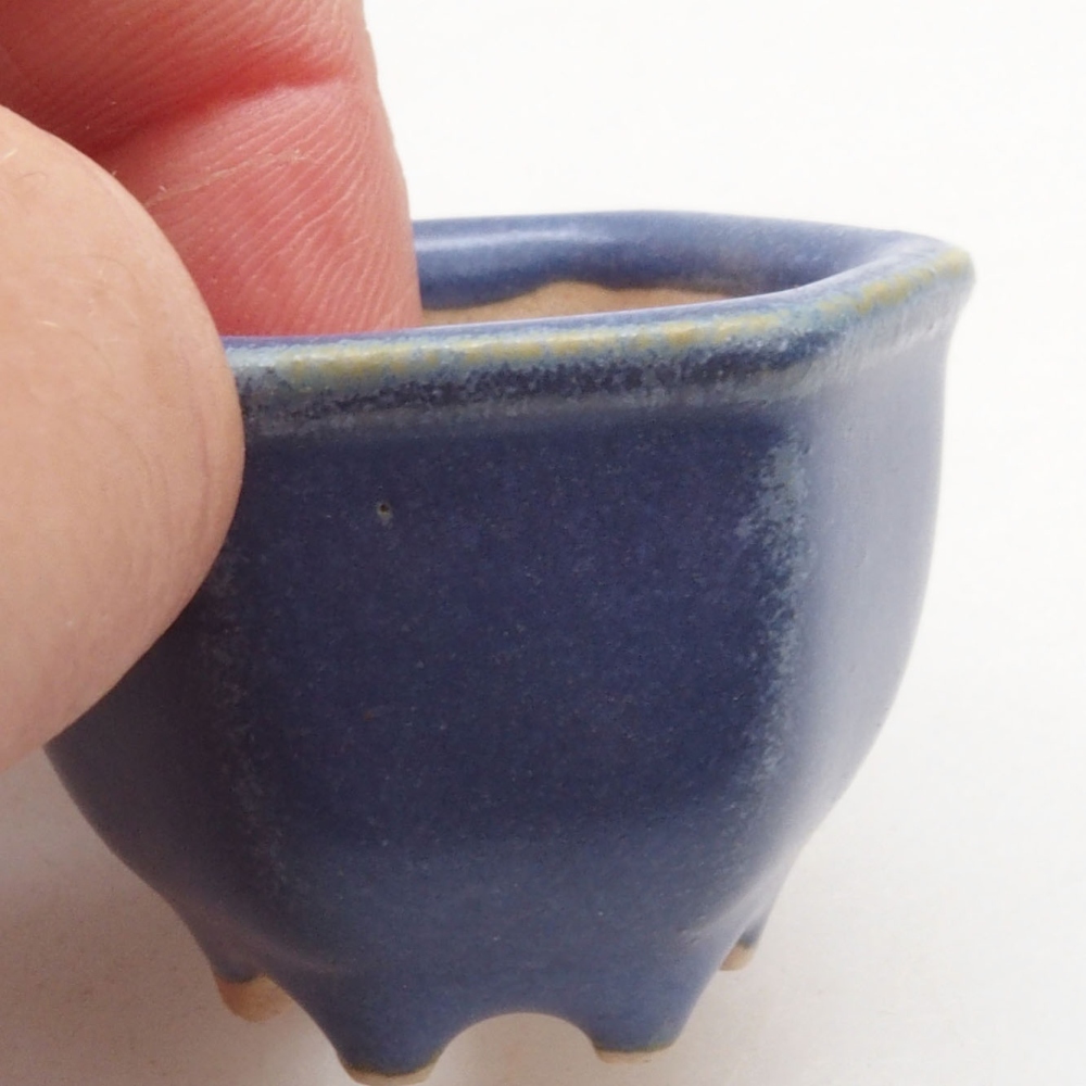 Mini-Bonsaischale 4 x 3,5 x 3 cm, Farbe blau