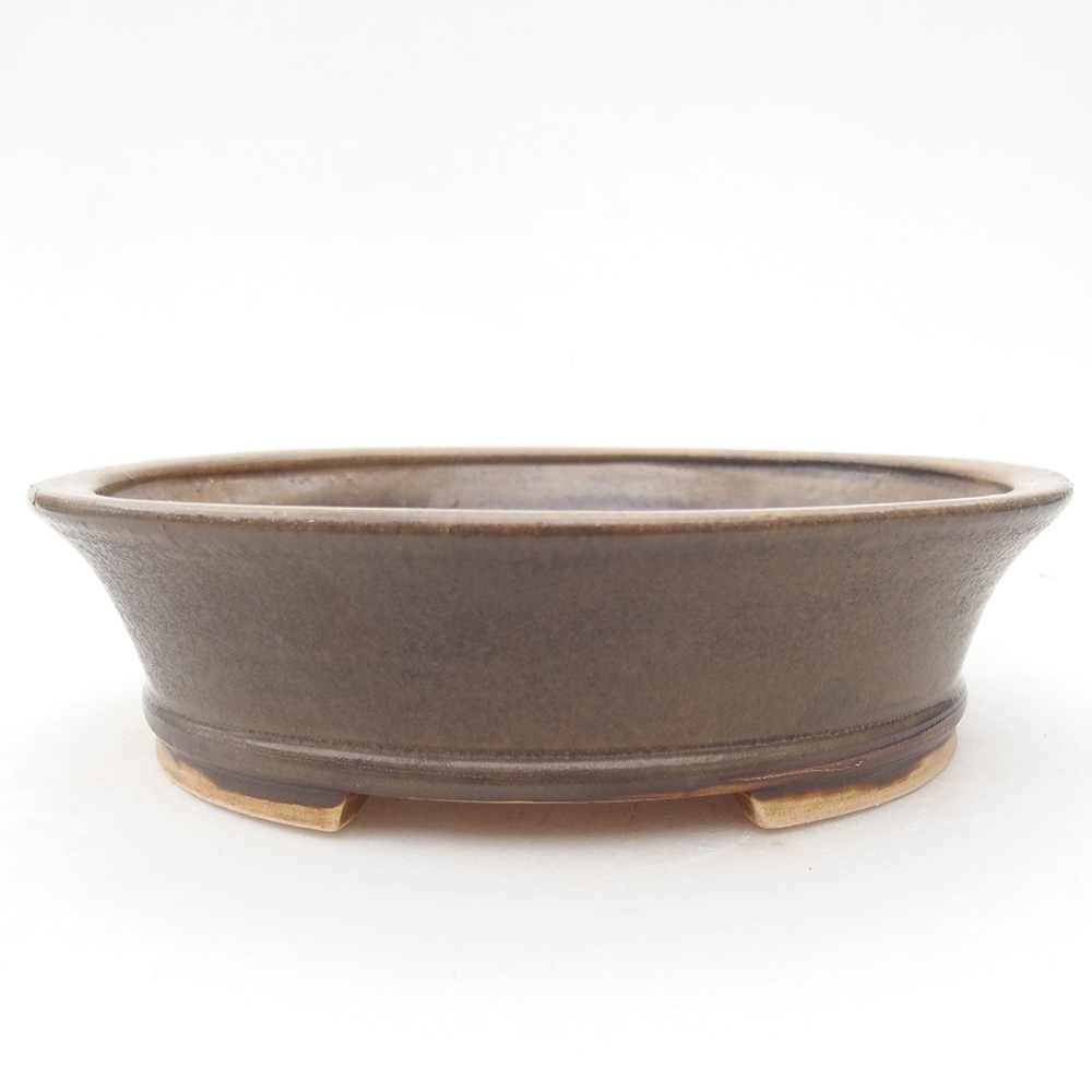 Bonsaischale aus Keramik 18 x 16 x 4,5 cm, braun