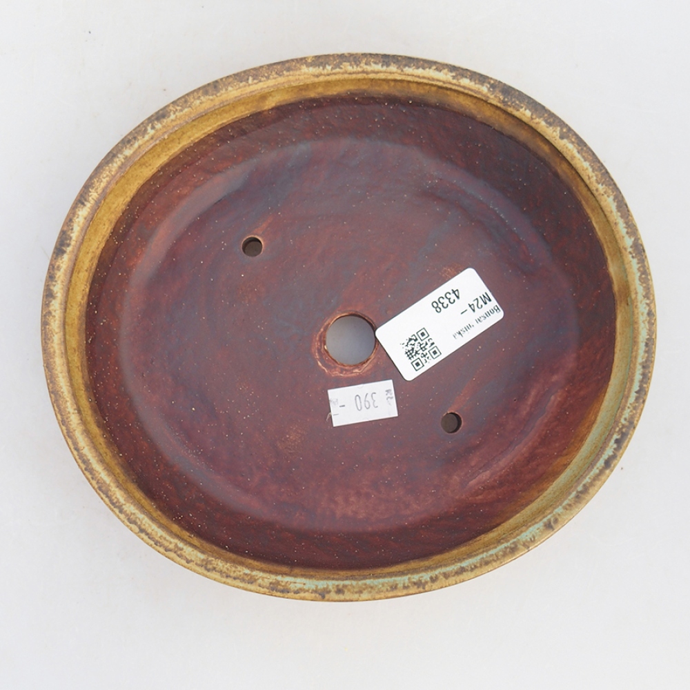 Bonsaischale aus Keramik 18,5 x 16,5 x 4 cm, grün