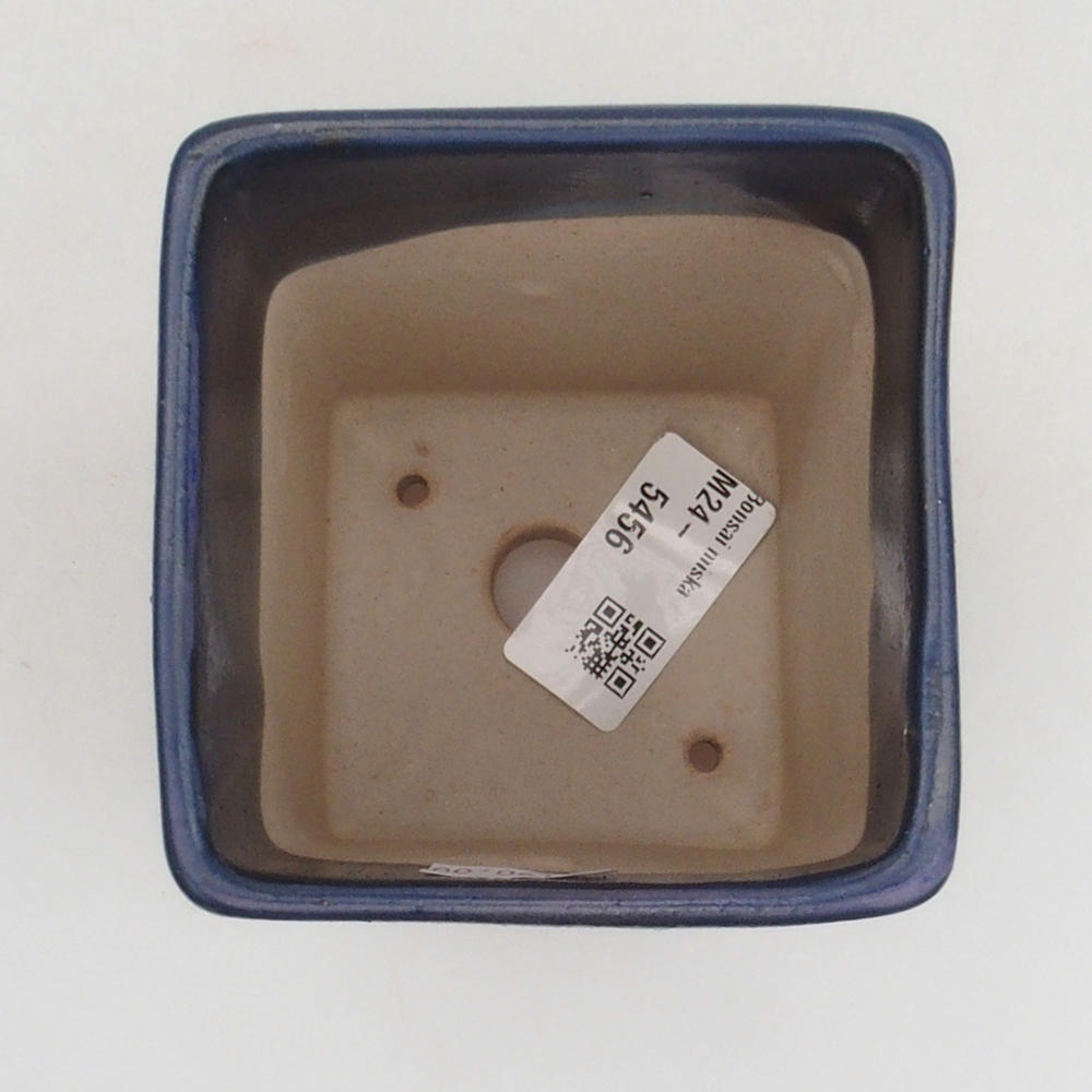 Bonsaischale aus Keramik 8,5 x 8,5 x 10,5 cm, Farbe blau