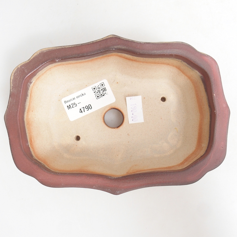 Bonsaischale aus Keramik 15,5 x 11,5 x 4,5 cm, rosa