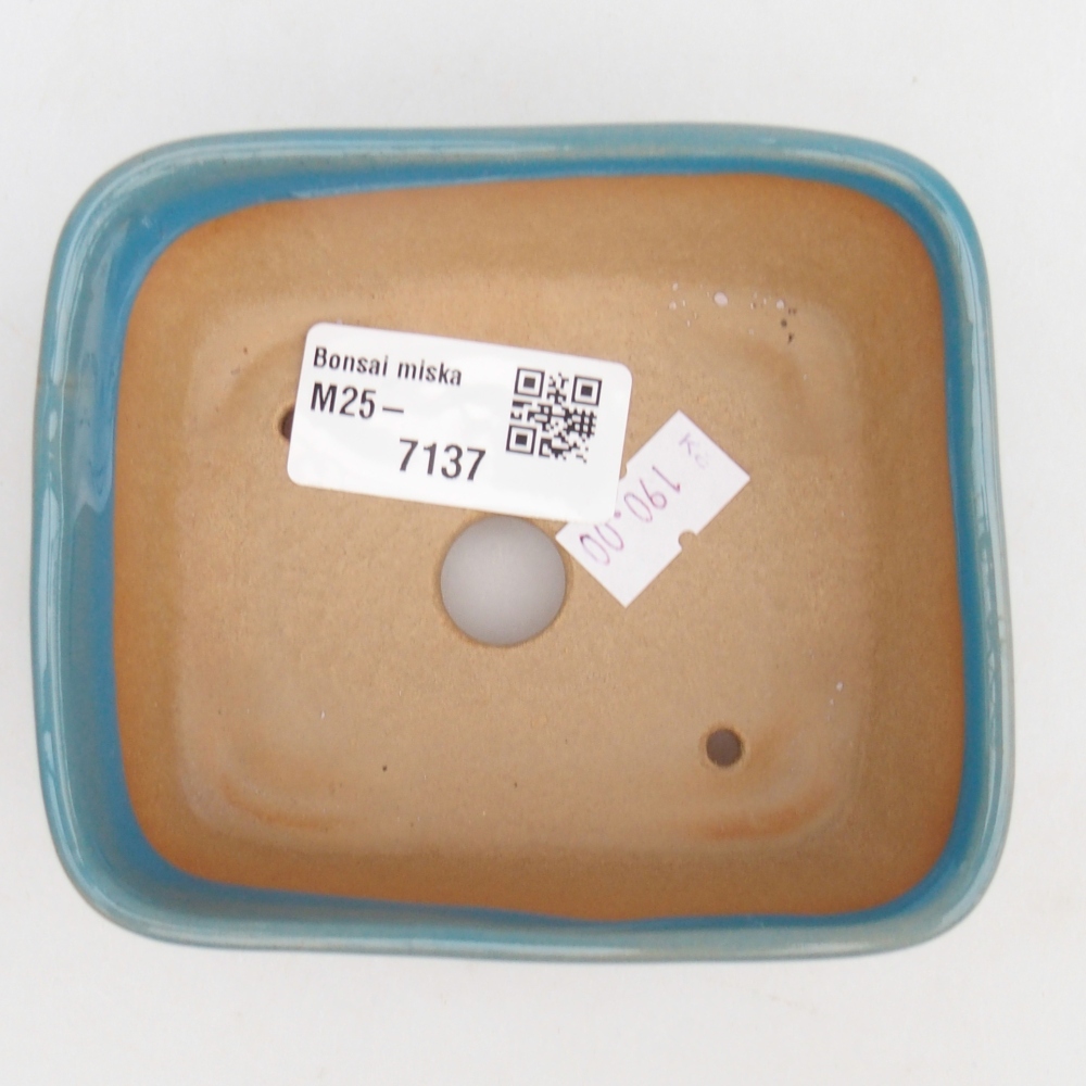 Bonsaischale aus Keramik 10,5 x 8,5 x 4 cm, Farbe blau