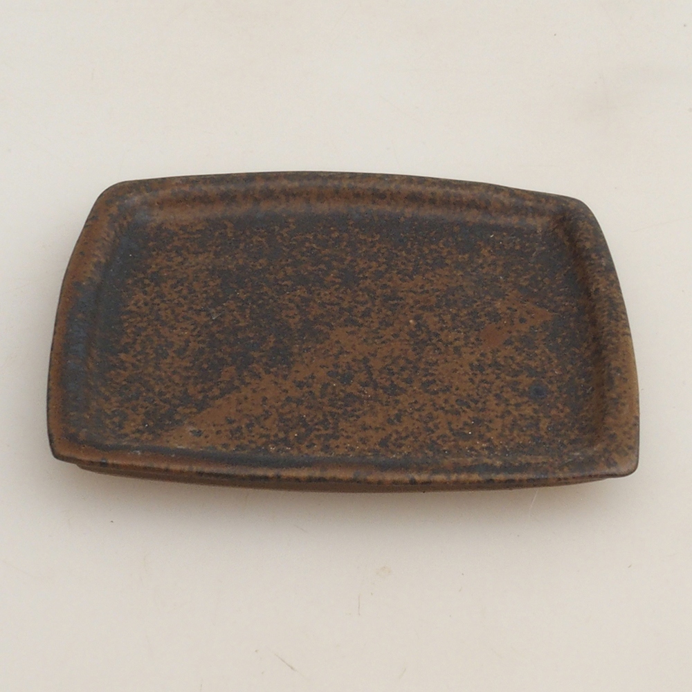 Keramische Untertasse H11 - 11,5 x 9,5 x 1 cm - braun