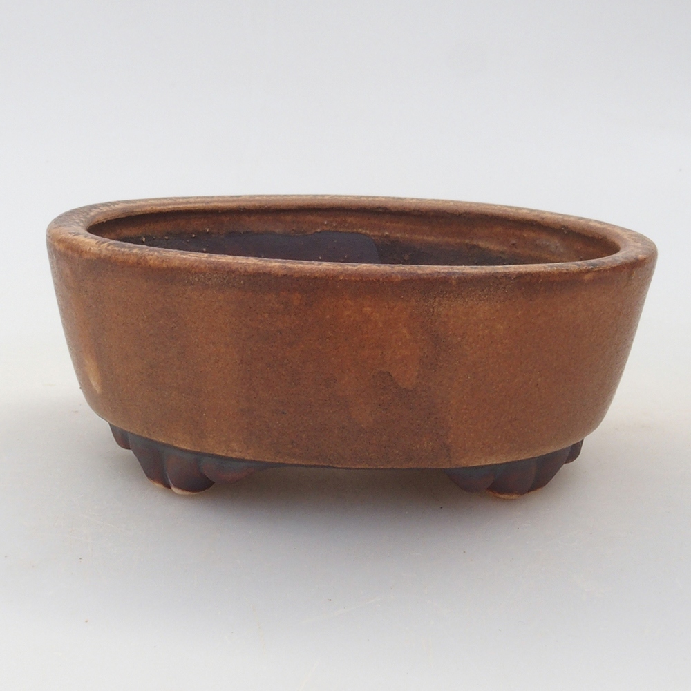 Bonsaischale aus Keramik 10 x 8,5 x 4 cm, braun