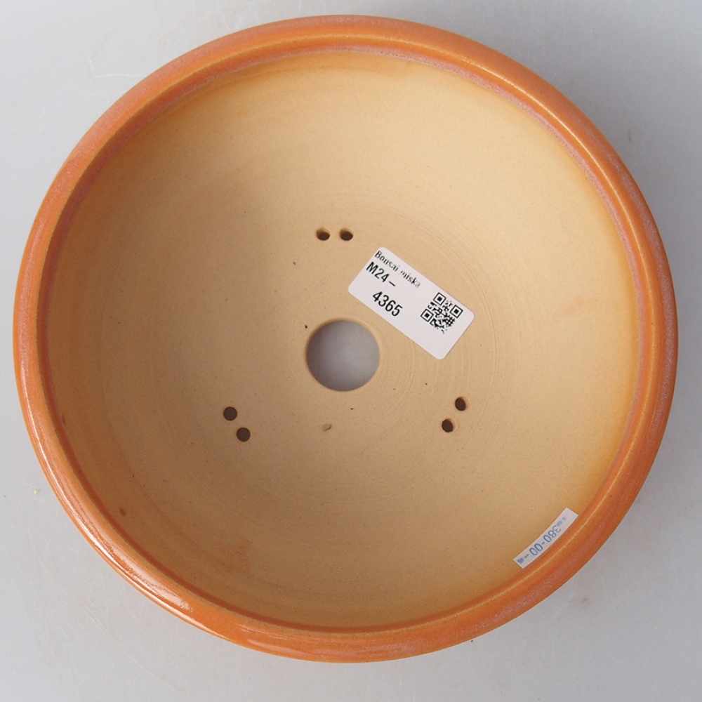 Bonsaischale aus Keramik 18,5 x 18,5 x 6,5 cm, orange
