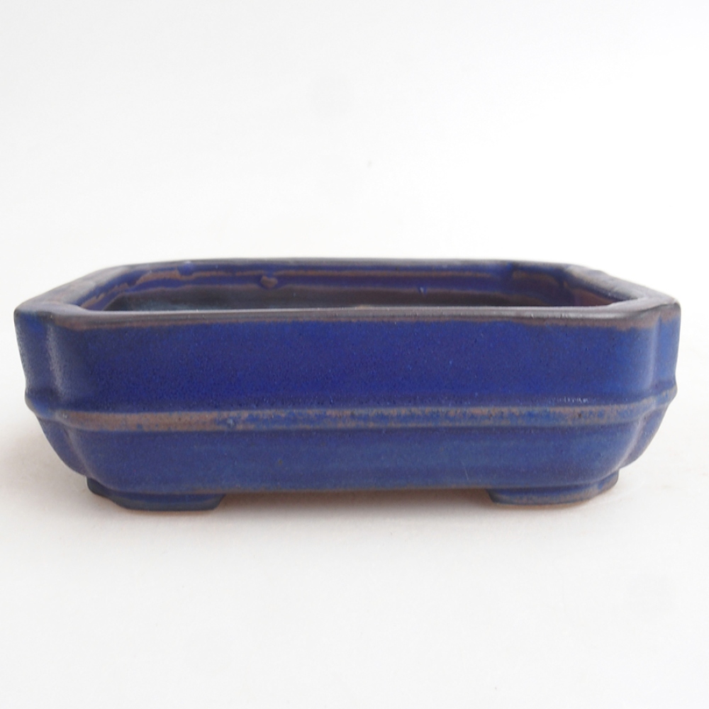 Bonsaischale aus Keramik 12 x 10 x 4 cm, Farbe blau