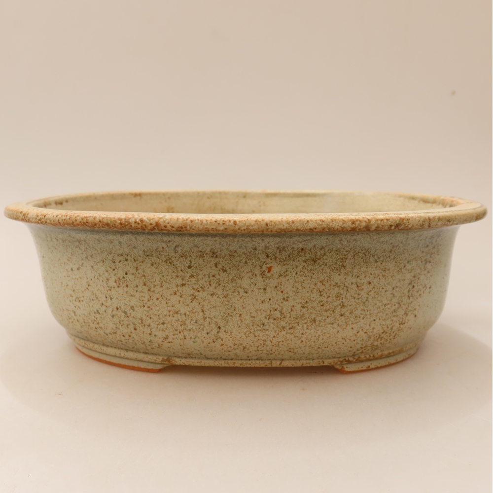 Bonsaischale aus Keramik 23 x 19 x 7 cm, braun