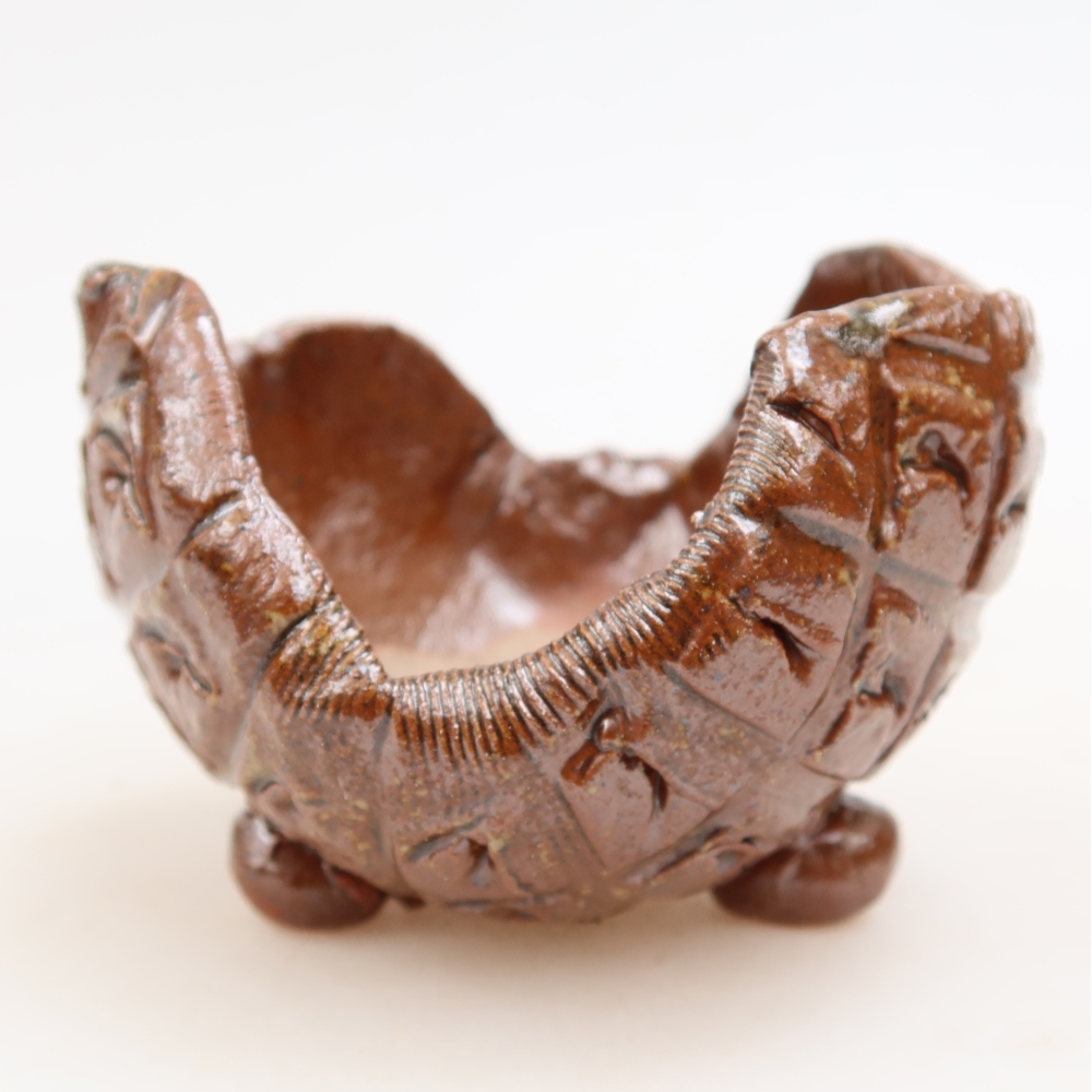 Keramikschale 9 x 8 x 6 cm , Farbe braun