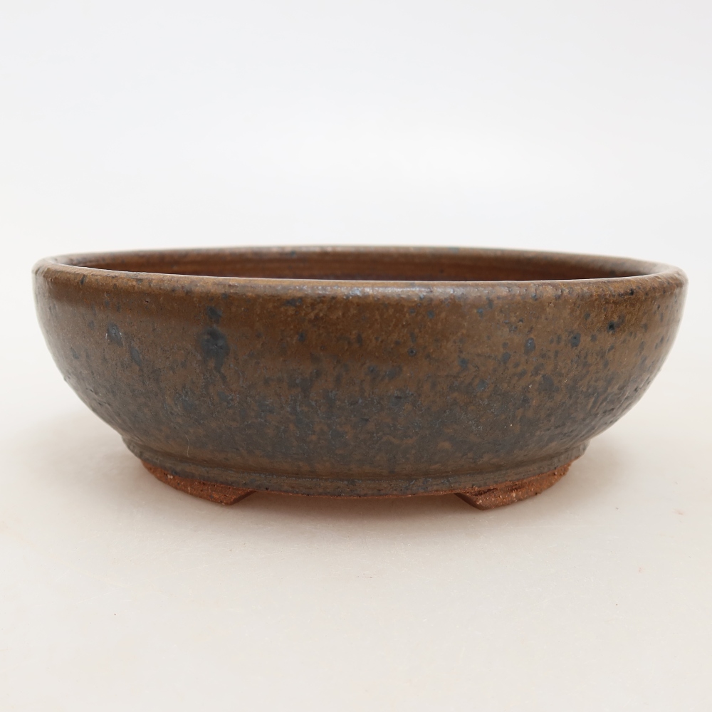 Keramik-Bonsai-Schale, 14,5 x 14,5 x 4,5 cm, Farbe: Braun