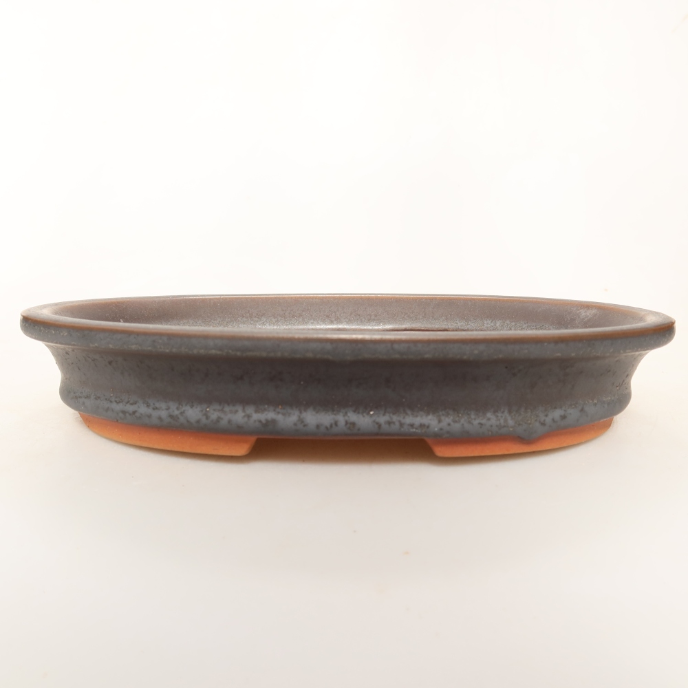 Keramikschale  21 x 15 x 4 cm, metallfarben