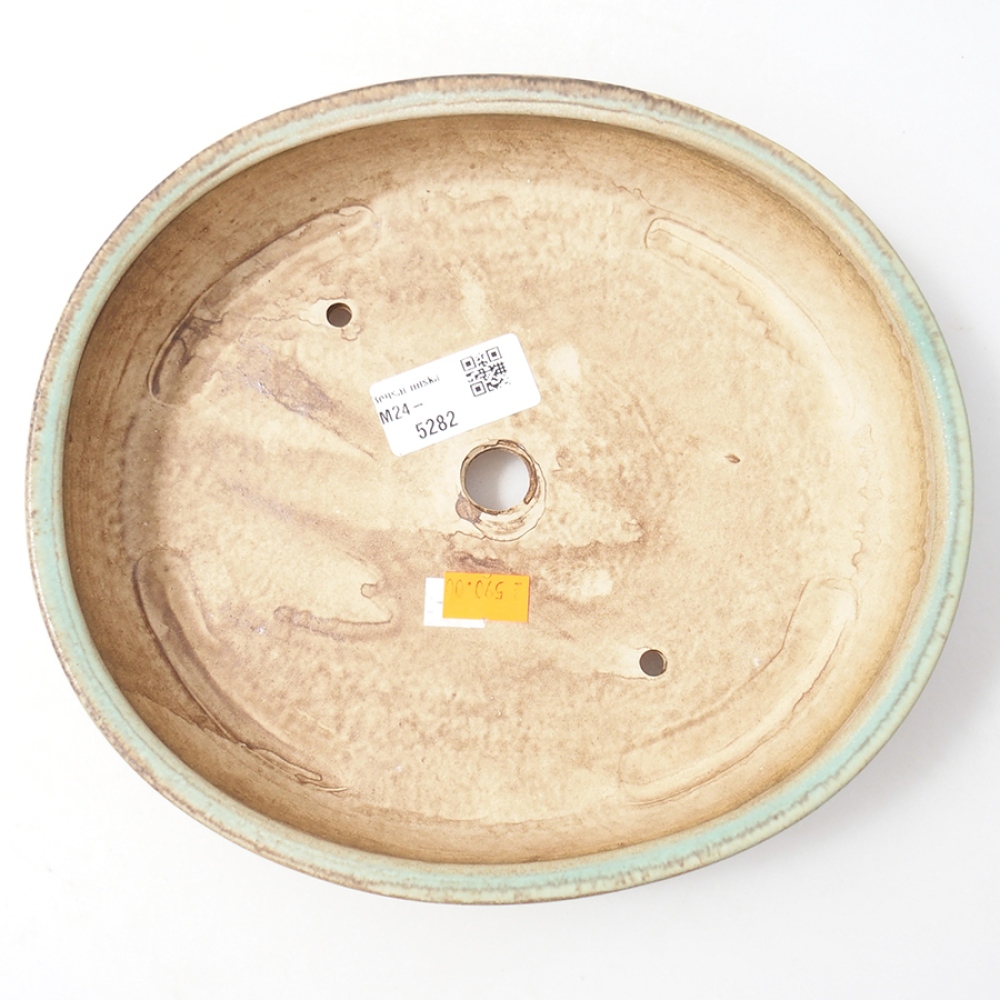 Bonsaischale aus Keramik 22,5 x 20 x 4 cm, grün