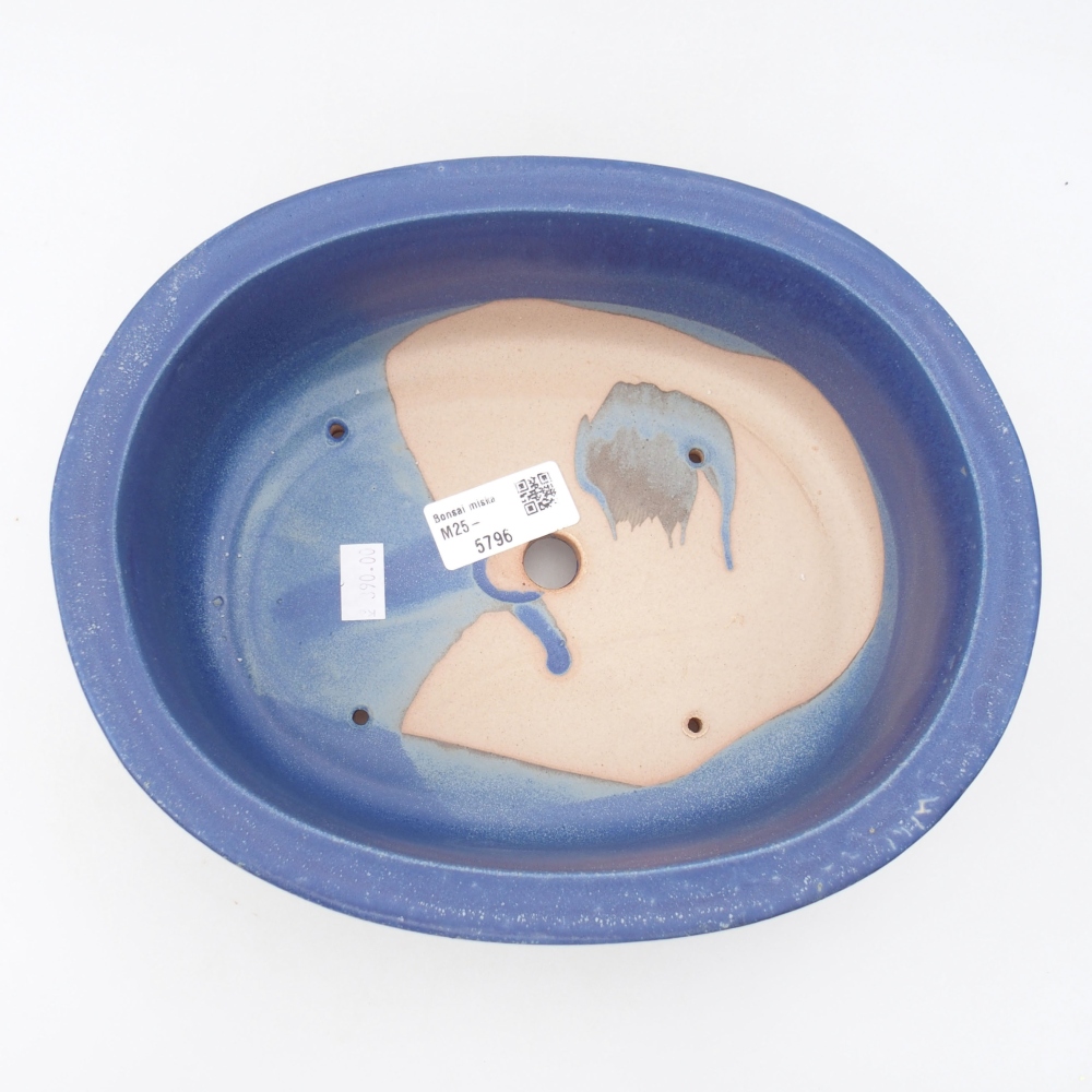 Bonsaischale aus Keramik 23 x 19,5 x 7 cm, Farbe blau
