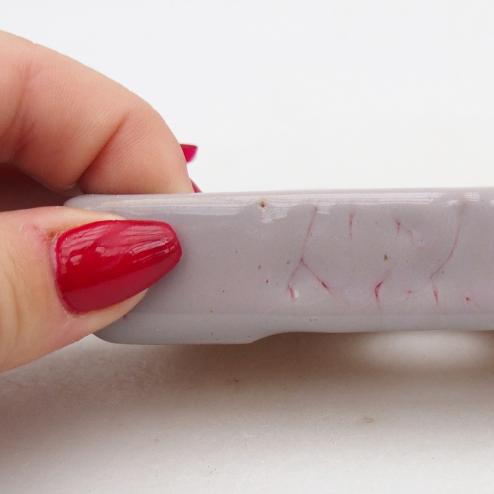 Bonsaischale aus Keramik 10,5 x 7 x 2 cm, rosa