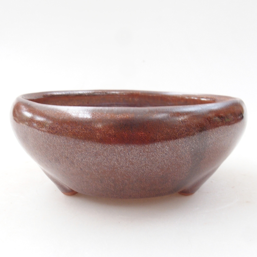 Bonsaischale aus Keramik 11 x 11 x 5 cm, braun