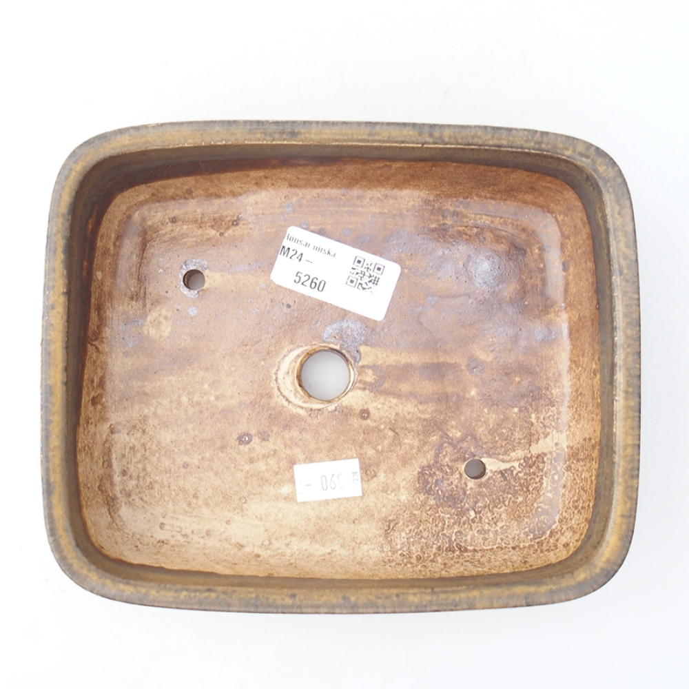 Bonsaischale aus Keramik 17,5 x 14 x 4,5 cm, braun