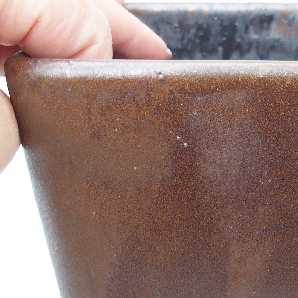 Bonsaischale aus Keramik 13 x 13 x 13 cm, braun