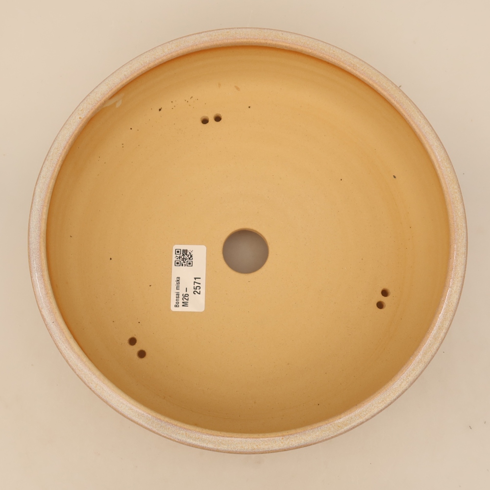 Keramik-Bonsai-Schale 23 x 23 x 6,5 cm, Farbe: Beige