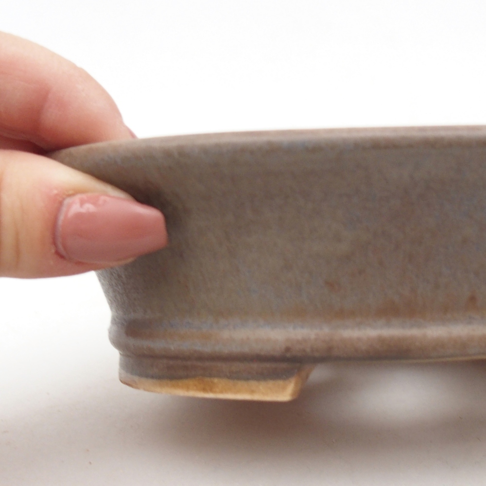 Bonsaischale aus Keramik 14,5 x 12,5 x 4 cm, Farbe blau