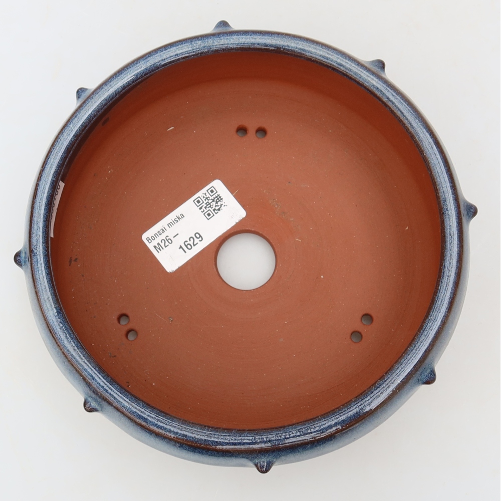 Bonsaischale aus Keramik 15,5 x 15,5 x 6,5 cm, Farbe blau
