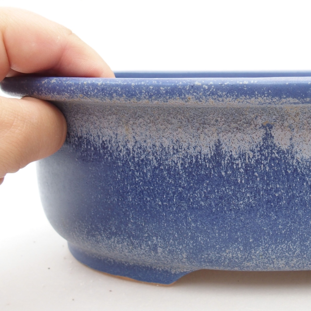 Bonsaischale aus Keramik 23 x 19,5 x 7 cm, Farbe blau