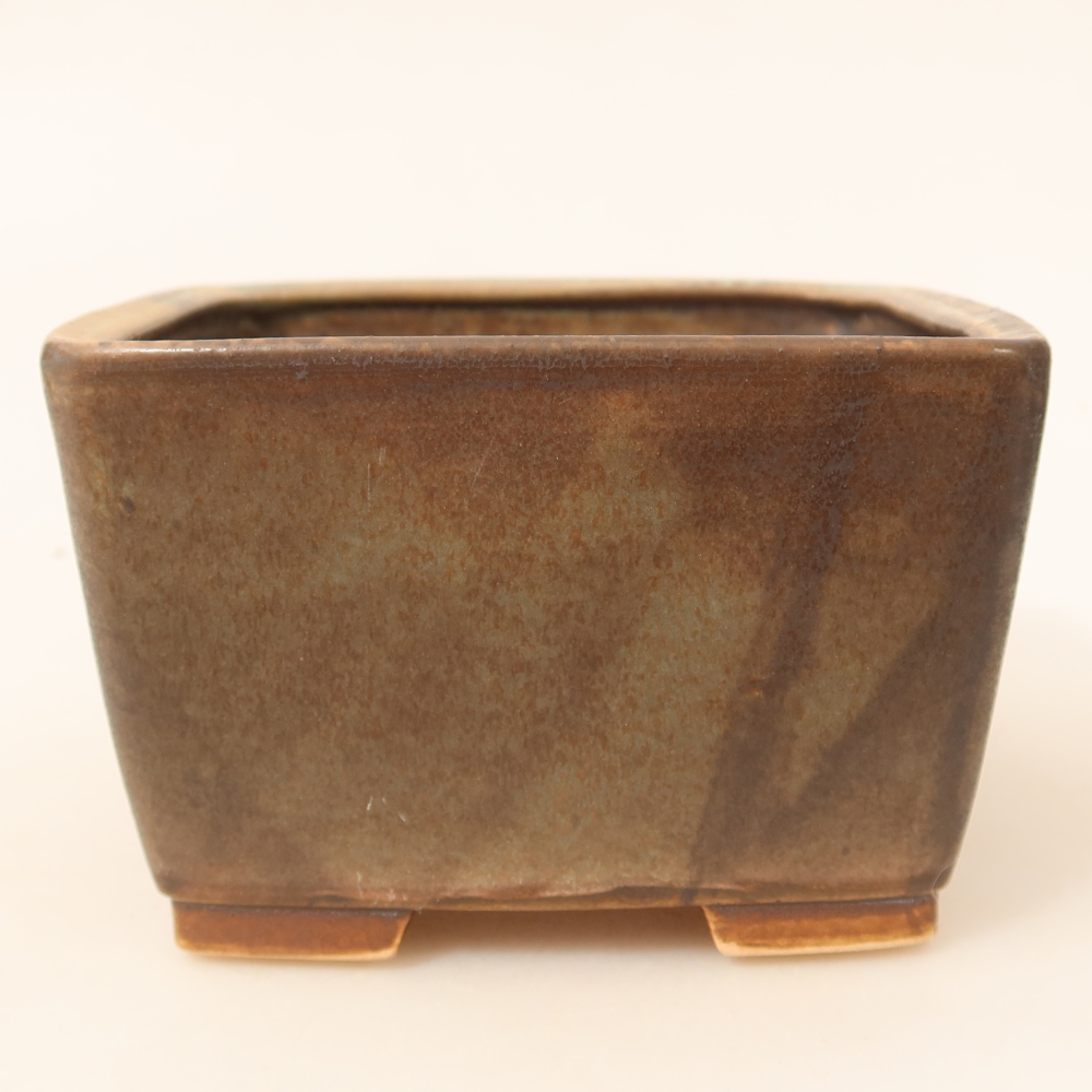 Bonsaischale aus Keramik 13 x 13 x 8 cm, grün
