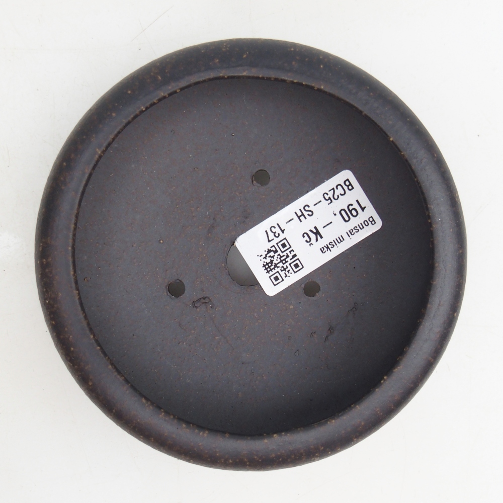 Bonsaischale aus Keramik 11,5 x 11,5 x 4 cm, bräunlich ocker