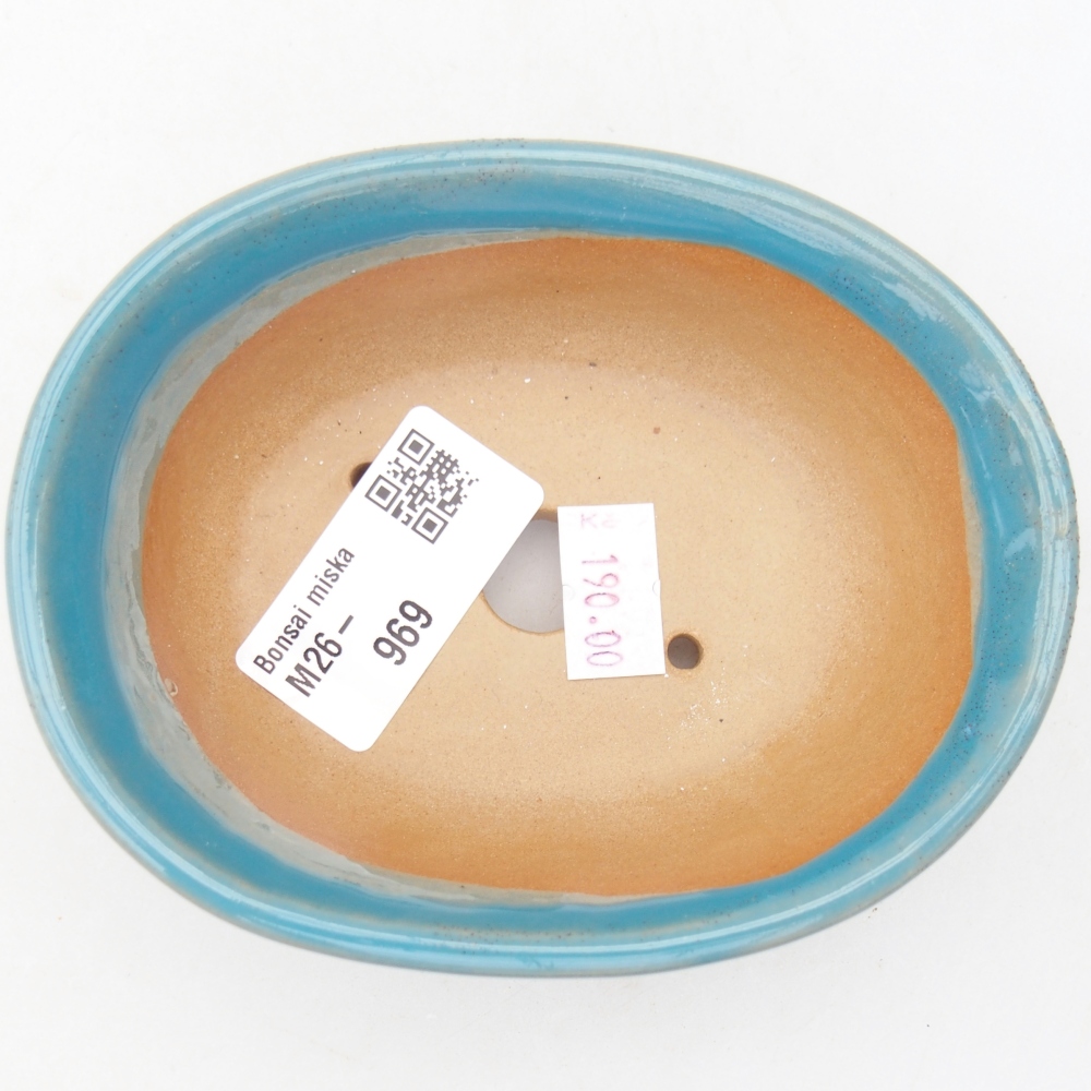 Bonsaischale aus Keramik 11 x 8,5 x 4 cm, Farbe blau