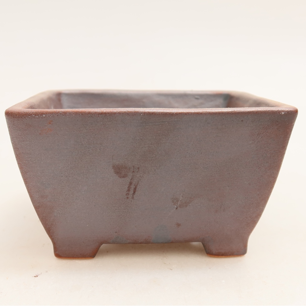 Keramik-Bonsai-Schale 9,5 x 9,5 x 5,5 cm, metallfarben