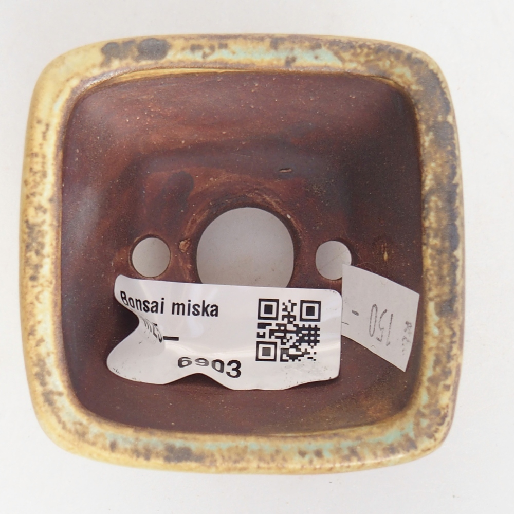 Bonsaischale aus Keramik 6 x 6 x 4 cm, grün