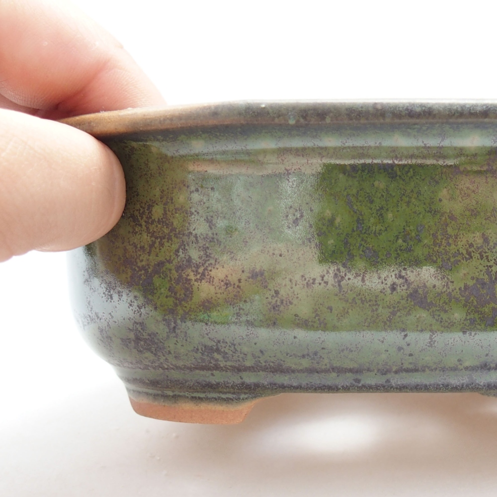 Bonsaischale aus Keramik 15,5 x 12 x 6 cm, grün