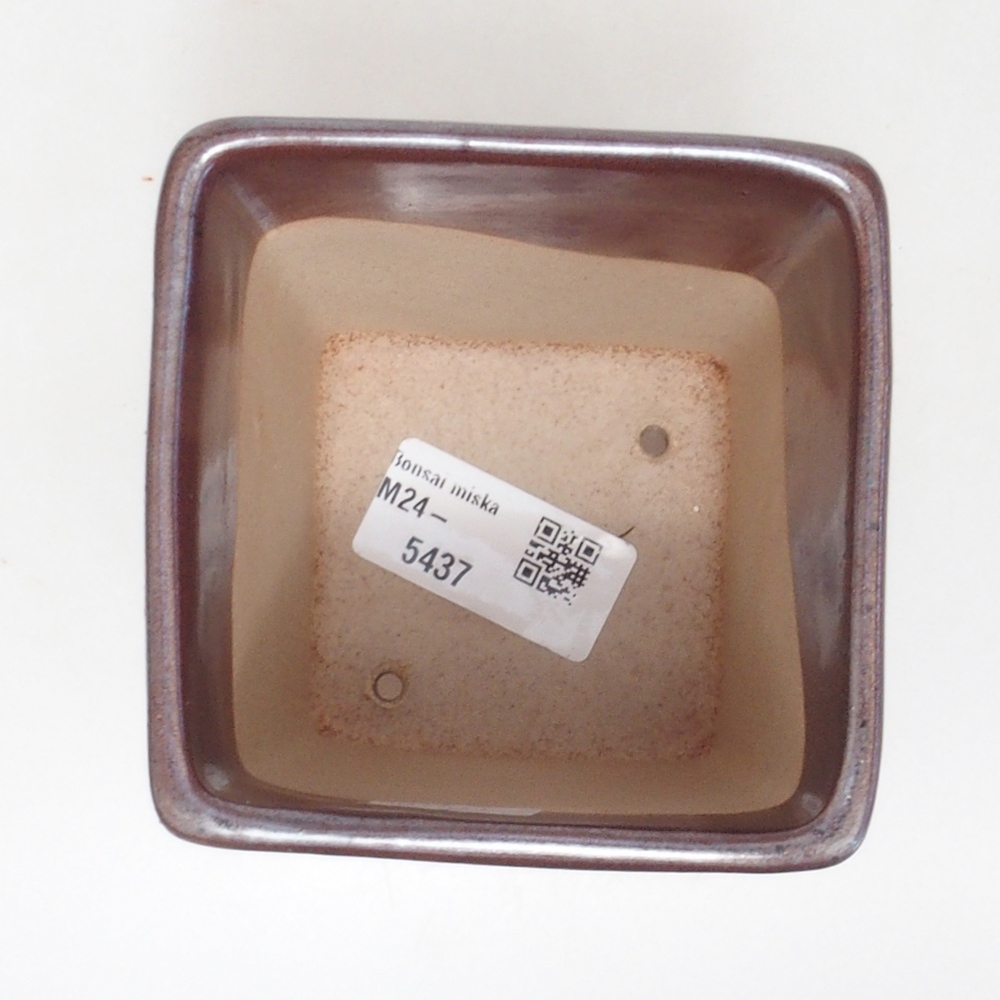 Bonsaischale aus Keramik 8,5 x 8,5 x 11 cm, braun