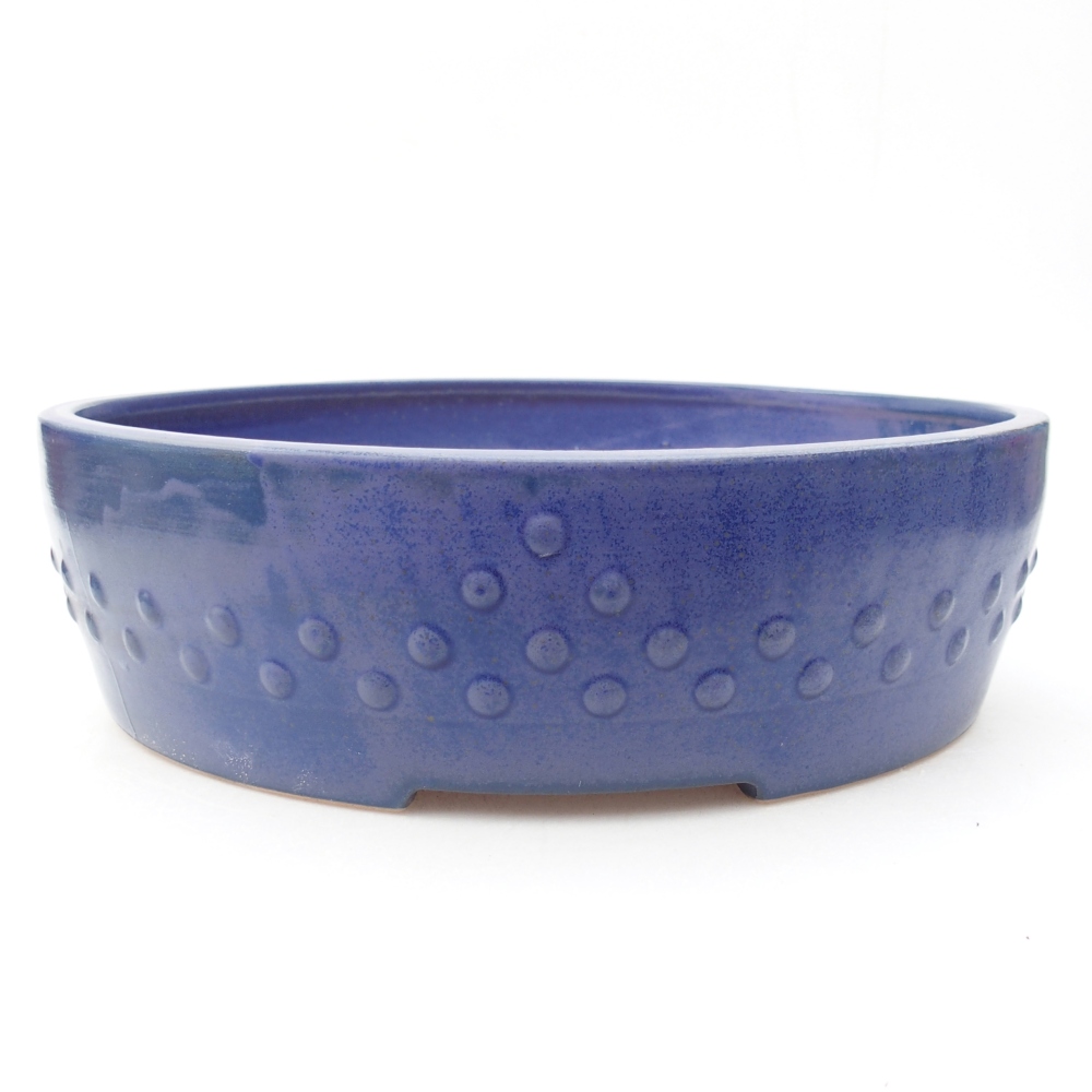Bonsaischale aus Keramik 27,5 x 27,5 x 8 cm, Farbe blau