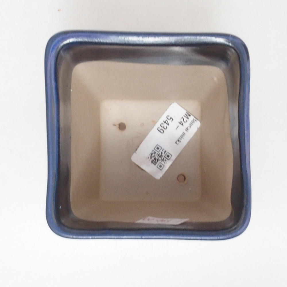 Bonsaischale aus Keramik 8,5 x 8,5 x 11 cm, Farbe blau