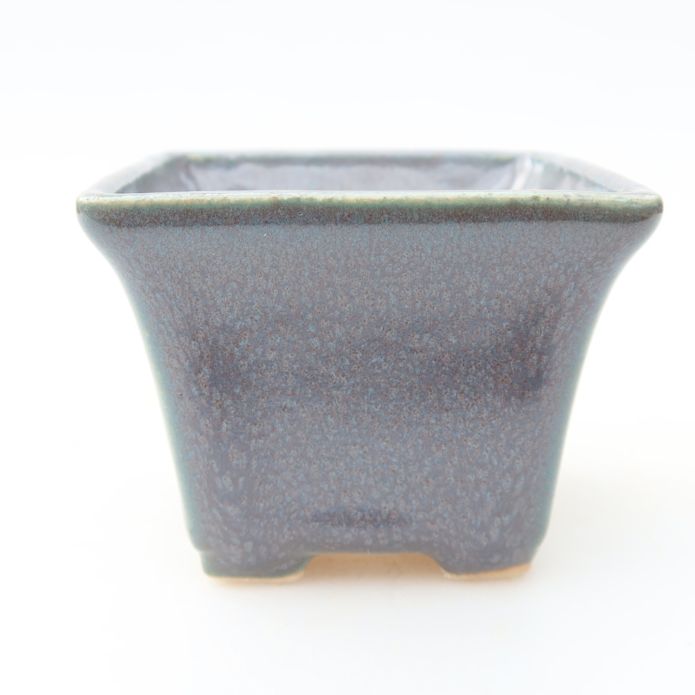Keramik-Bonsai-Schale, 6,5 x 6,5 x 5 cm, Farbe: Grau