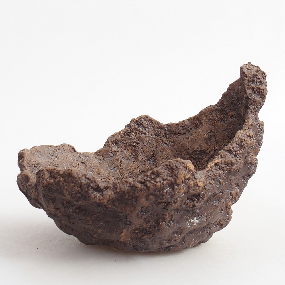 Keramikschale 13 x 11 x 11 cm , Farbe braun