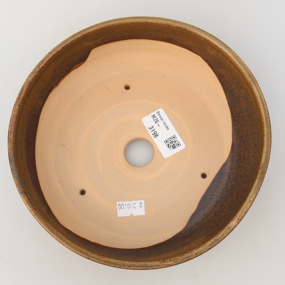 Keramik-Bonsai-Schale 19 x 19 x 6 cm, Farbe: braun