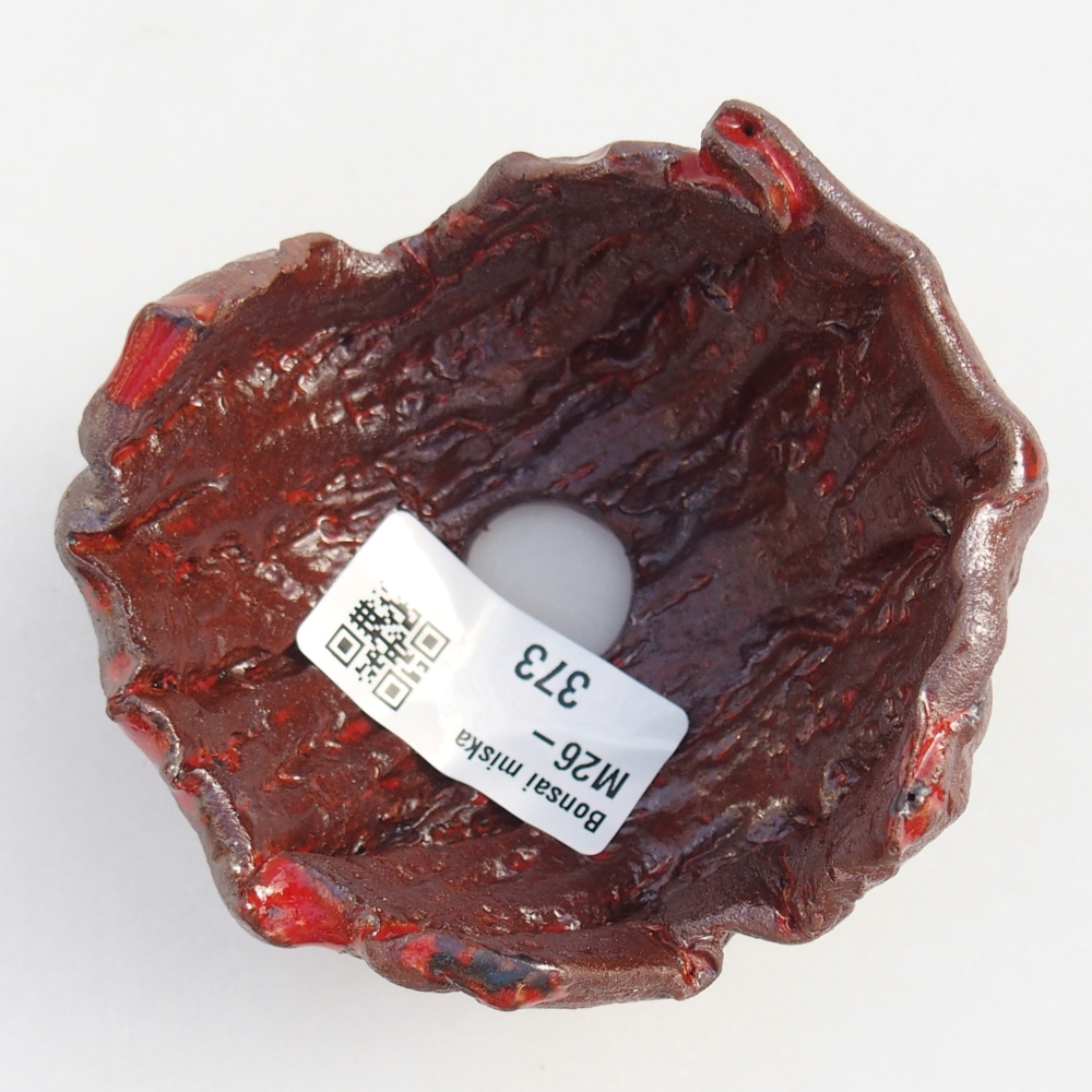 Keramikschale 8 x 8 x 5,5 cm , Farbe braun