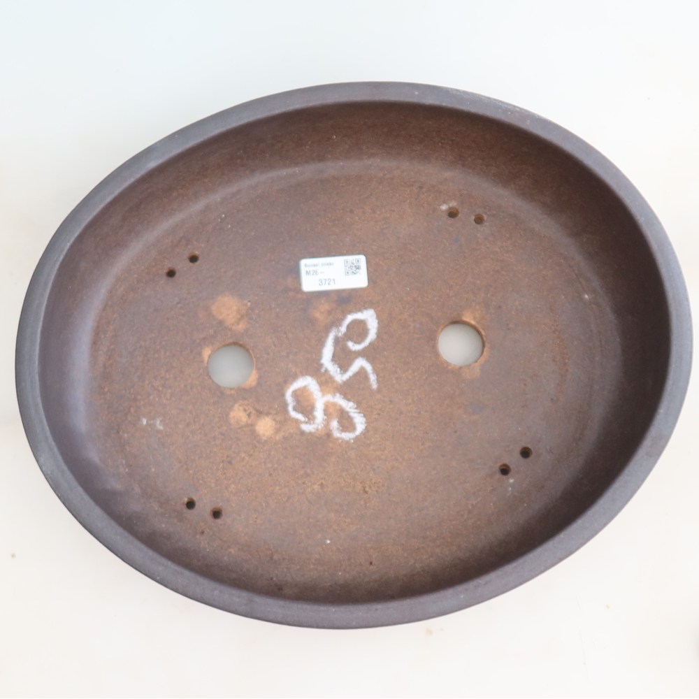 Keramik-Bonsai-Schale 37,5 x 30,5 x 8 cm, Farbe: braun