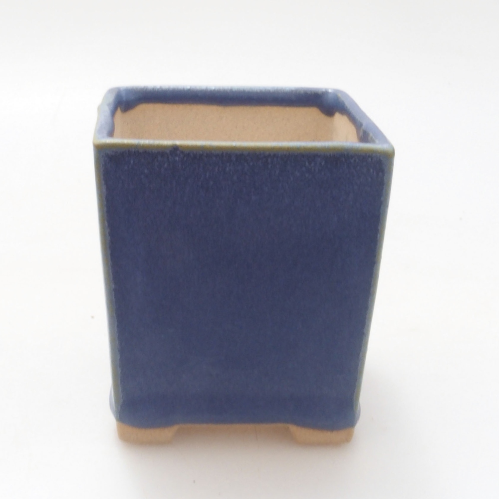 Mini-Bonsaischale 5,5 x 5,5 x 6,5 cm, Farbe blau