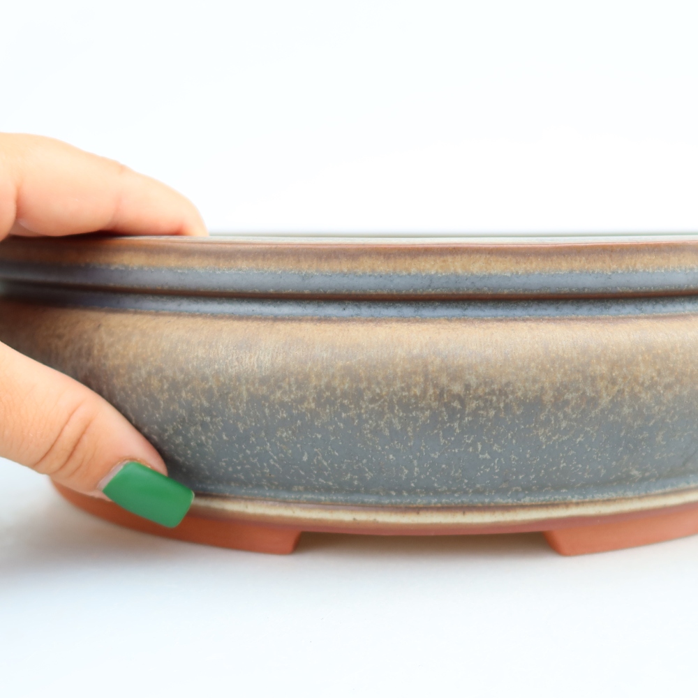 Keramikschale  27 x 27 x 7,5 cm, Farbe: Braun