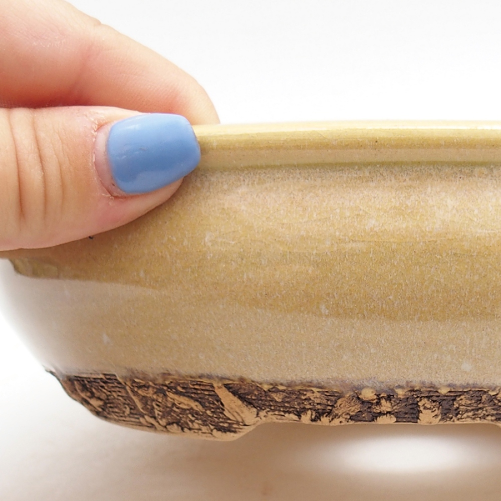 Bonsaischale aus Keramik 18 x 18 x 5 cm, grün