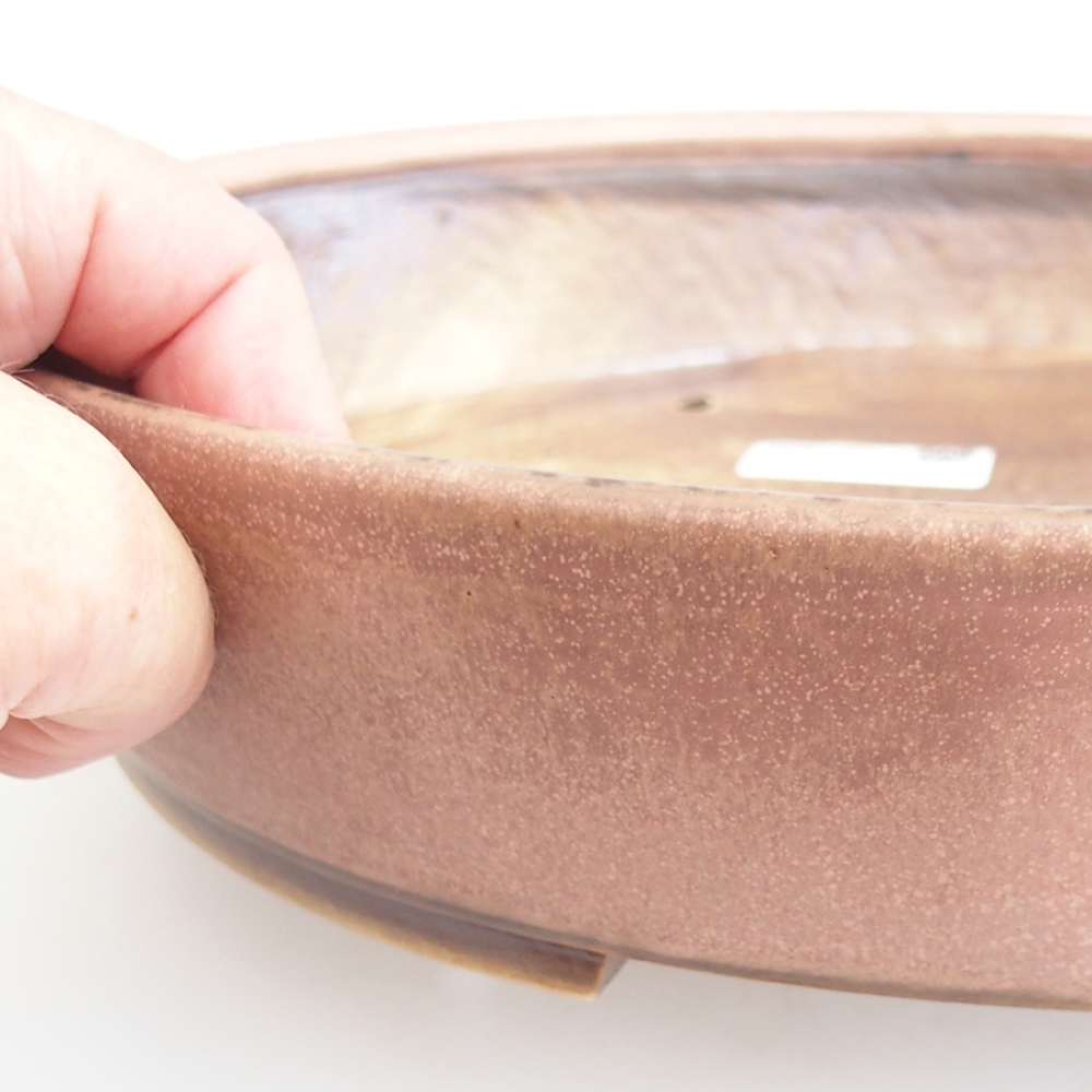 Bonsaischale aus Keramik 31 x 26,5 x 6 cm, rosa