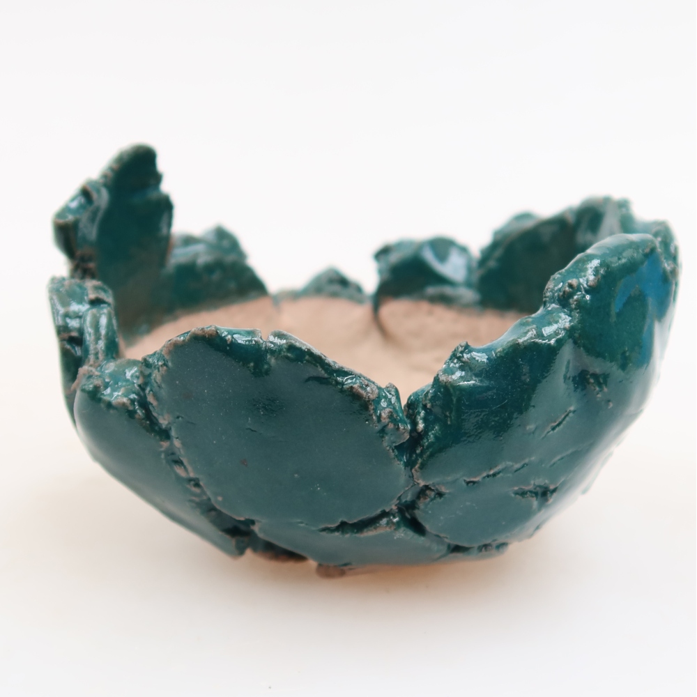 Keramikschale  9 x 8,5 x 6,5 cm, Farbe: grün