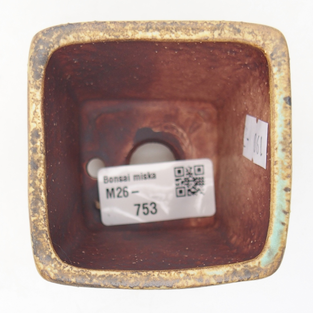 Bonsaischale aus Keramik 6,5 x 6,5 x 7 cm, grün