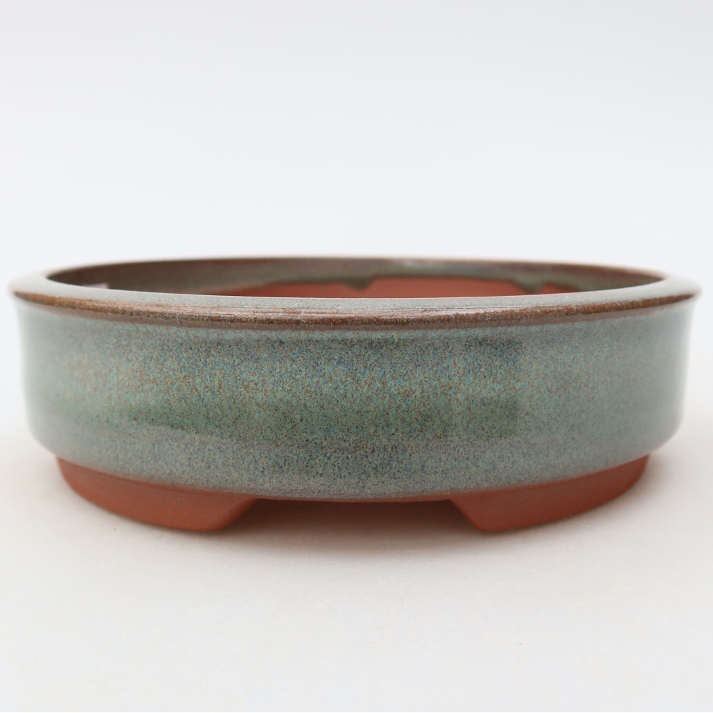 Keramik-Bonsai-Schale, 14 x 14 x 4 cm, Farbe: Grün