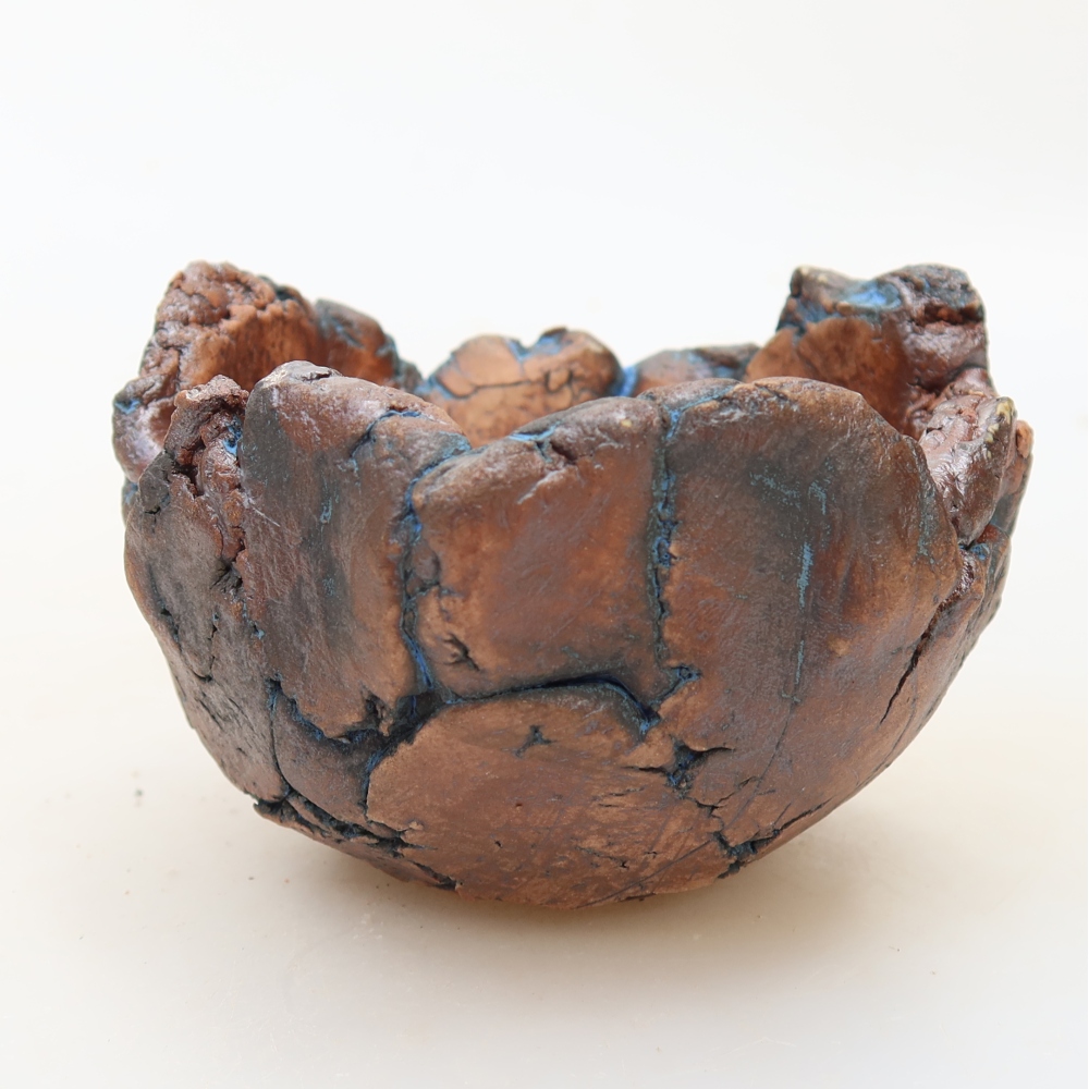 Keramikschale 9 x 9 x 6 cm , Farbe blau