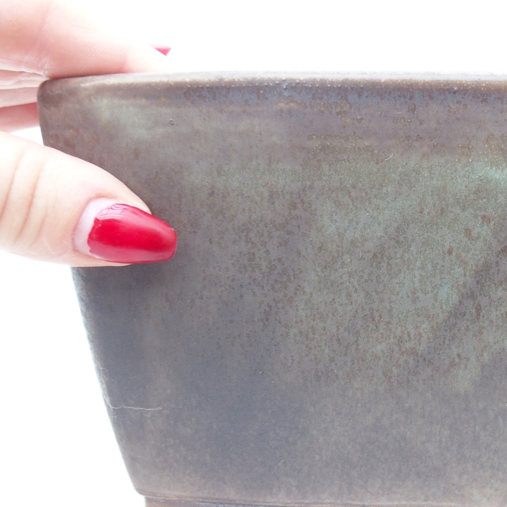 Bonsaischale aus Keramik 16 x 16 x 10 cm, grün